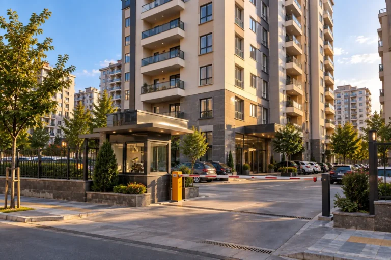 Yüksek katlı apartman ve site girişi – bina ve site yönetimi